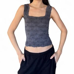 Free People Gray Textured Women's Top